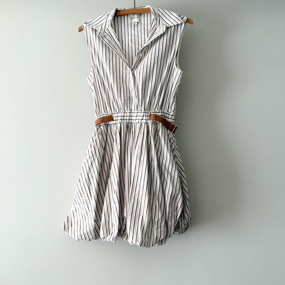 Anthropologie Striped Mini Dress - White and Black - Picture 2 of 6